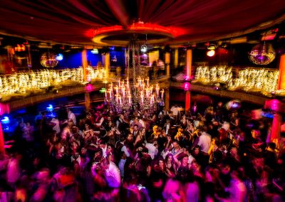 A packed dance floor at a Cafe de Paris secret event